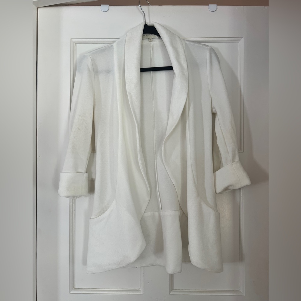 White casual blazer